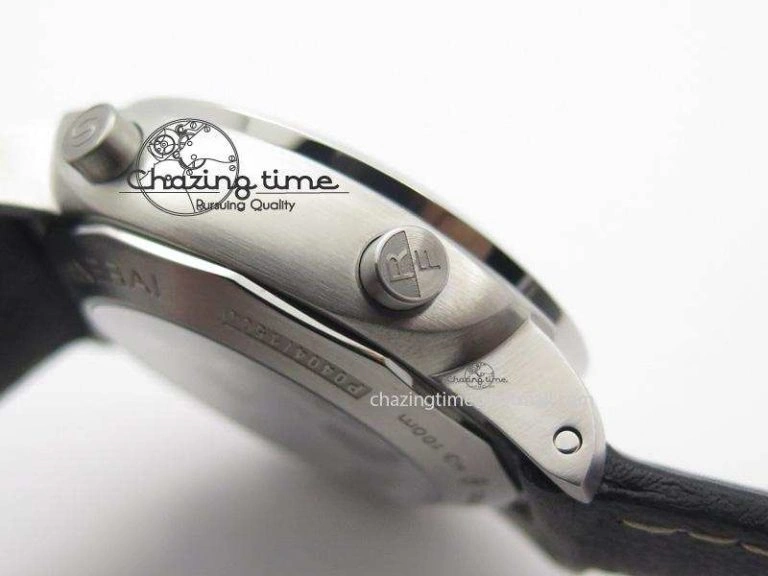 Sporty PAM524 Q V6F Fake Flyback Black Dial On Black Leather Strap P. 8520