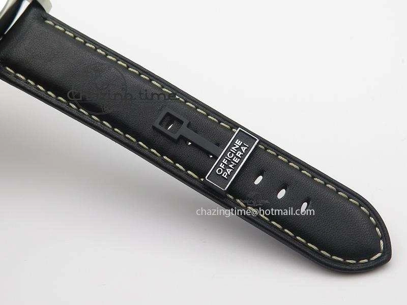 Sporty PAM524 Q V6F Fake Flyback Black Dial On Black Leather Strap P. 8520