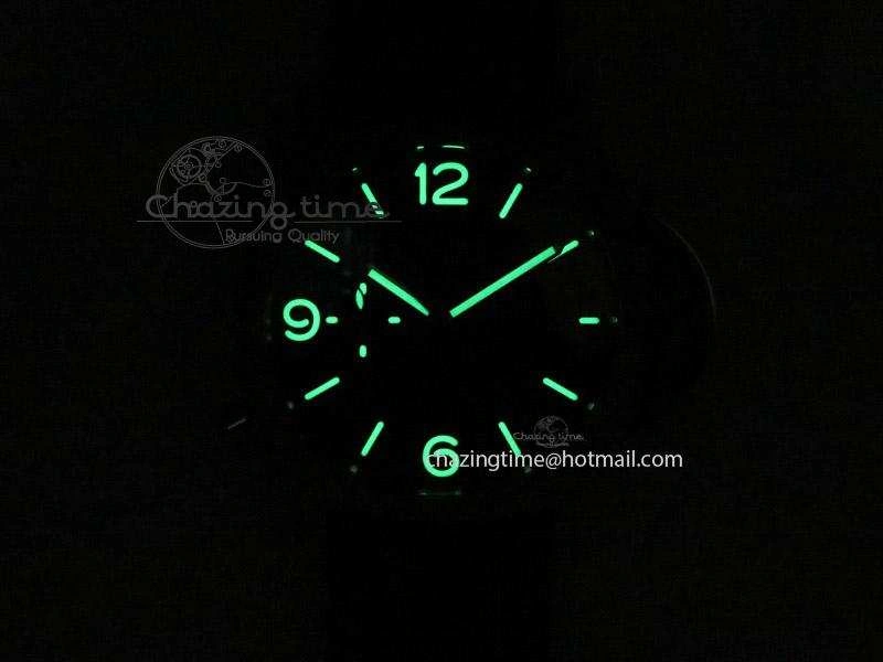 PAM525 Q V6F Fake Flyback Black Dial On Brown Leather Strap P. NewStyle 8519
