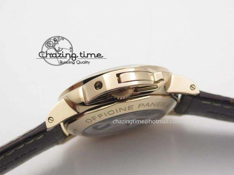 PAM525 Q V6F Fake Flyback Black Dial On Brown Leather Strap P. NewStyle 8519