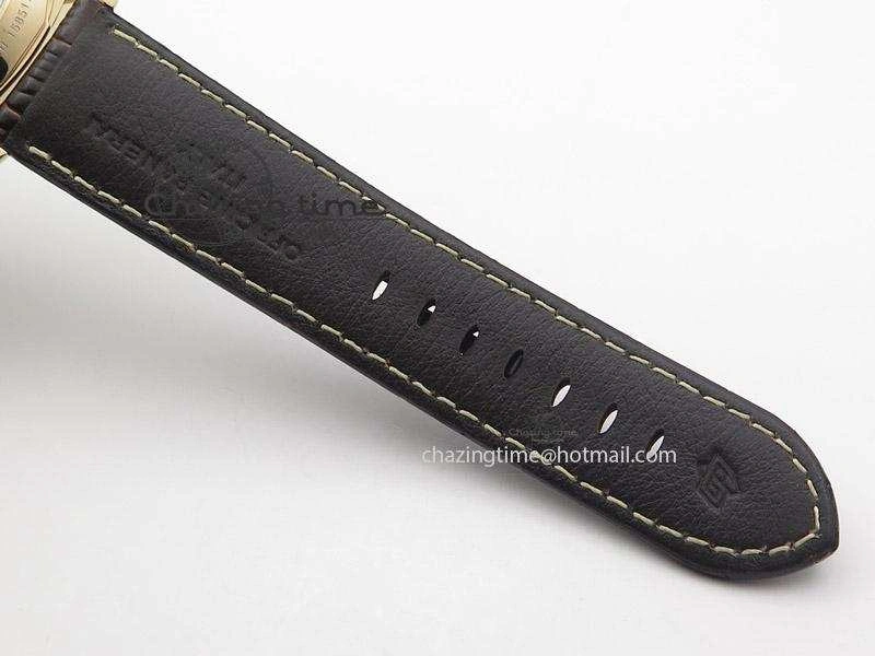PAM525 Q V6F Fake Flyback Black Dial On Brown Leather Strap P. NewStyle 8519