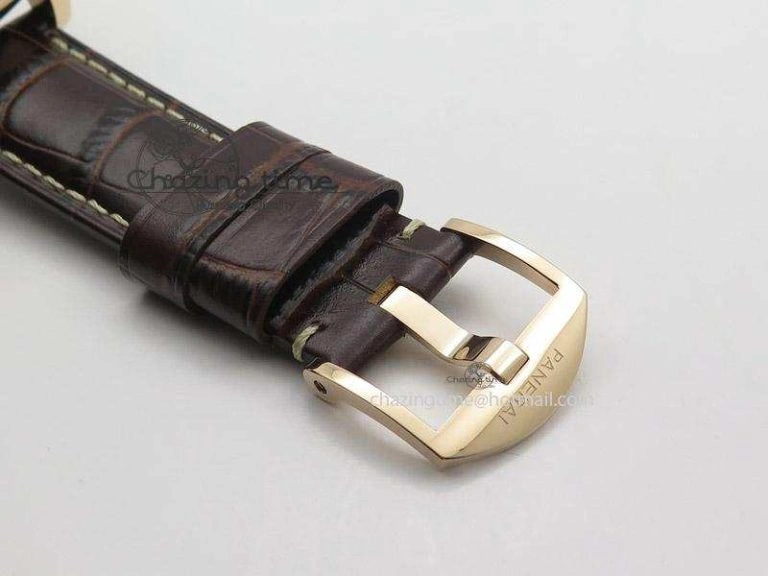 PAM525 Q V6F Fake Flyback Black Dial On Brown Leather Strap P. NewStyle 8519