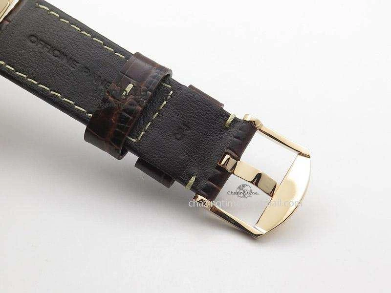 PAM525 Q V6F Fake Flyback Black Dial On Brown Leather Strap P. NewStyle 8519