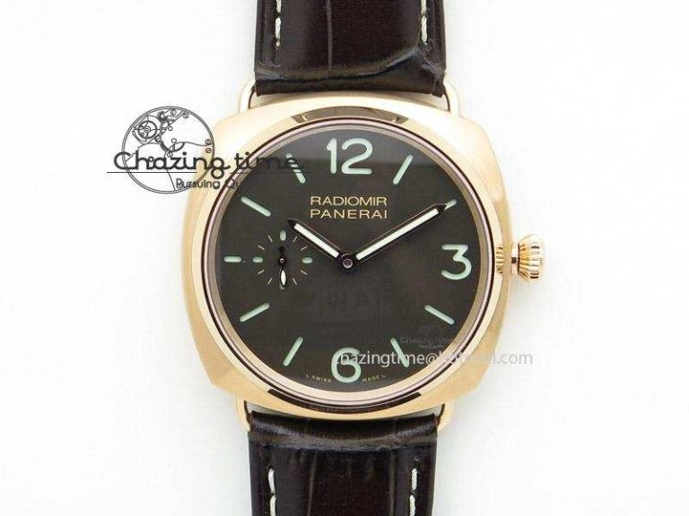 PAM532 P Radiomir 1940 3 DAYS V6F PANERISTI FOREVER Black Dial on Brown Asso Strap P EyeCatching 8607