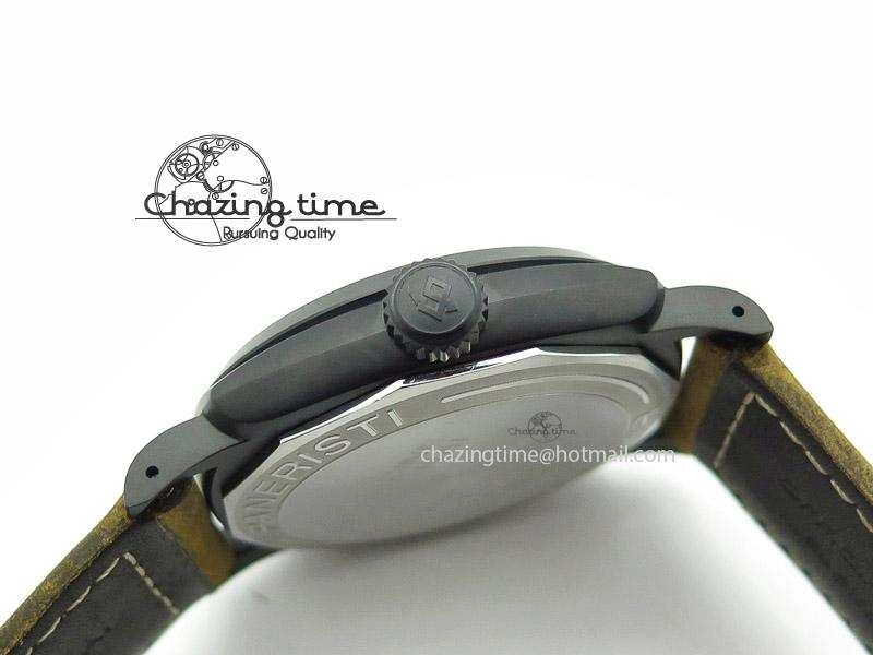 PAM532 P Radiomir 1940 3 DAYS V6F PANERISTI FOREVER Black Dial on Brown Asso Strap P EyeCatching 8607