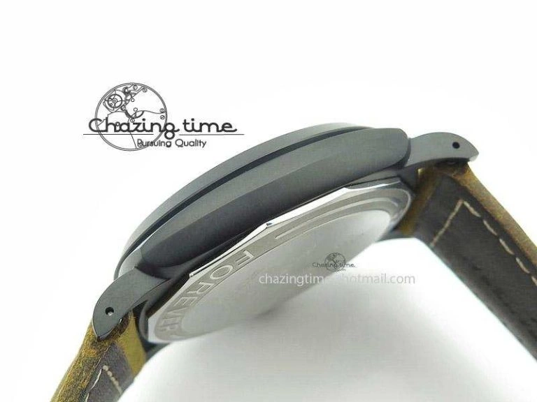 PAM532 P Radiomir 1940 3 DAYS V6F PANERISTI FOREVER Black Dial on Brown Asso Strap P EyeCatching 8607