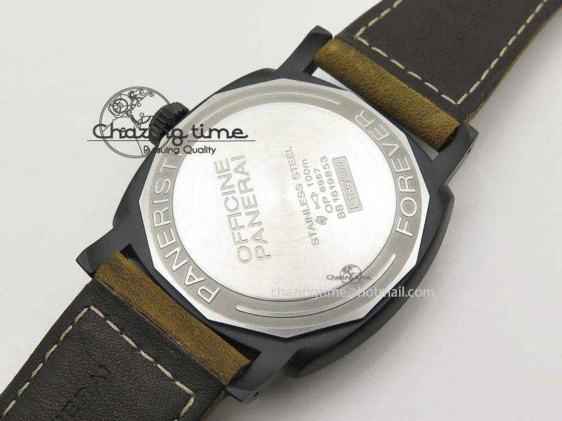 PAM532 P Radiomir 1940 3 DAYS V6F PANERISTI FOREVER Black Dial on Brown Asso Strap P EyeCatching 8607