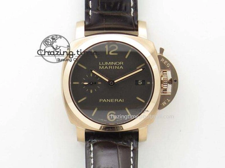 FreshLook PAM535 Q V6F Best Edition Paris Hobnails Dial on Deep Brown Asso Strap P 8599