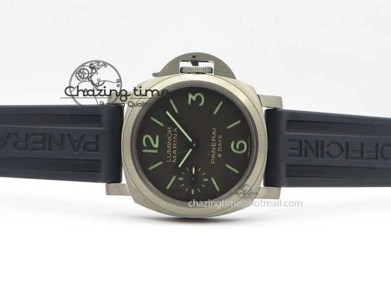 PAM564 Q Titanium ZF 1:1 Best Edition On Black Rubber Strap P5000 Clone Versatile 8480