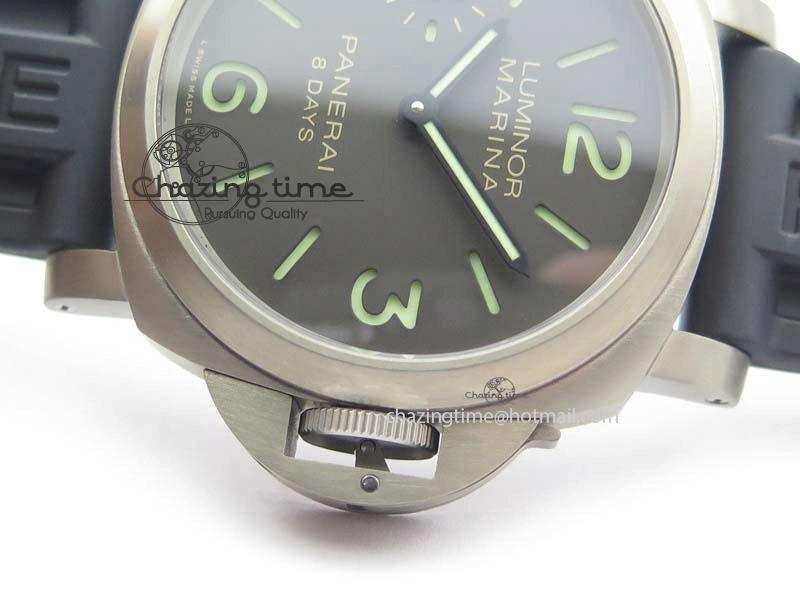 PAM564 Q Titanium ZF 1:1 Best Edition On Black Rubber Strap P5000 Clone Versatile 8480