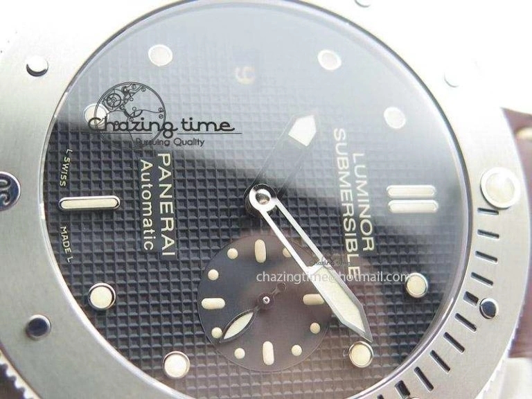 PAM569 Q Titanium JF Best Edition On Brown Thick Leather Strap P9000 Clone Refined 8541