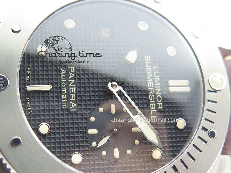 PAM569 Q Titanium JF Best Edition On Brown Thick Leather Strap P9000 Clone Refined 8541