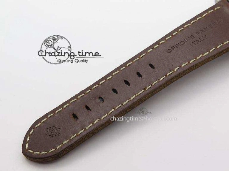 PAM569 Q Titanium JF Best Edition On Brown Thick Leather Strap P9000 Clone Refined 8541