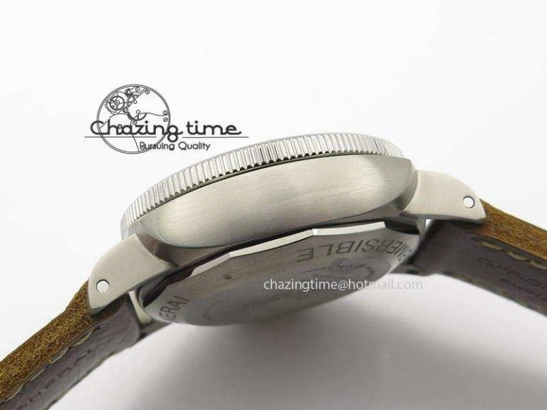 PAM569 Q Titanium V6F 1:1 Best Edition on Brown Thick Leather Strap P AllSeason 8592