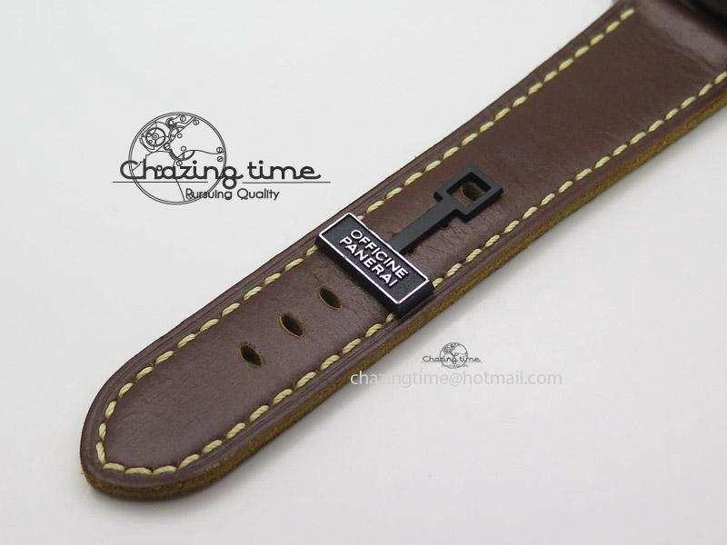 PAM569 Q Titanium V6F 1:1 Best Edition on Brown Thick Leather Strap P AllSeason 8592