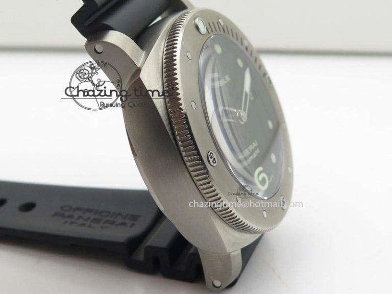 Sophisticated PAM571 P Titanium ZF 1:1 Best Edition on Black Rubber Strap ZP 8591