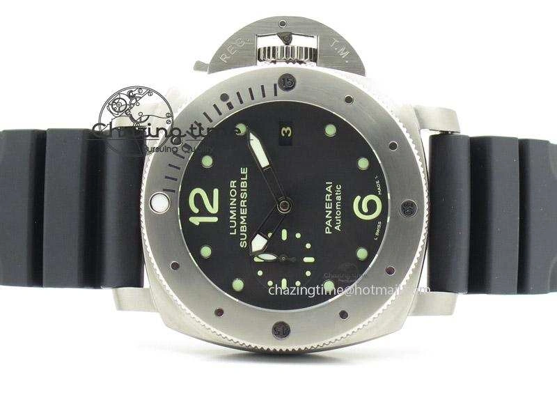 Sophisticated PAM571 P Titanium ZF 1:1 Best Edition on Black Rubber Strap ZP 8591