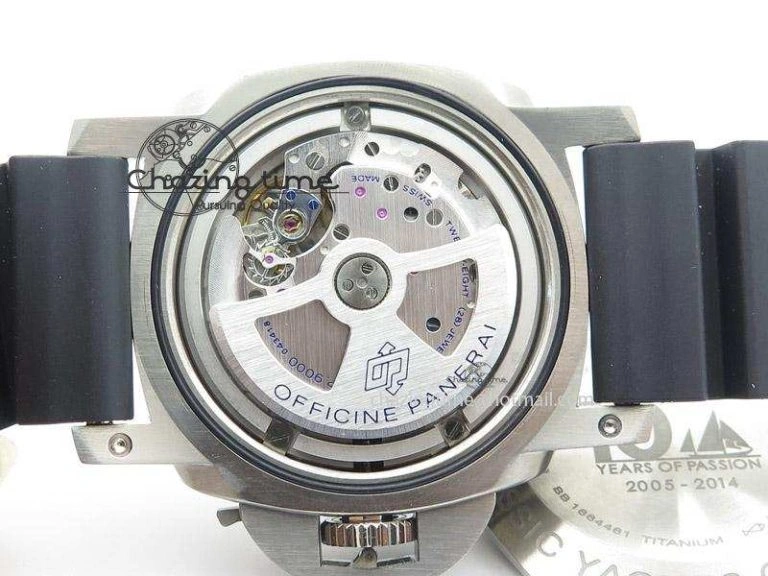 Sophisticated PAM571 P Titanium ZF 1:1 Best Edition on Black Rubber Strap ZP 8591