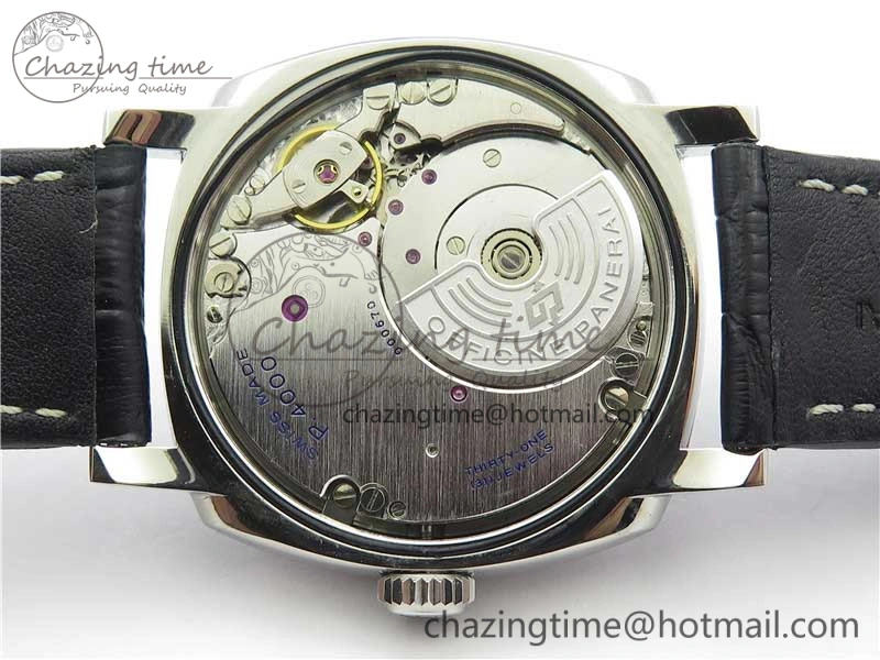 Upgraded PAM572 Q Radiomir 1940 V9F 1:1 Best Edition Black Dial on Black Leather Strap P.4000 Super Clone 8419