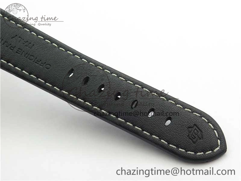 Upgraded PAM572 Q Radiomir 1940 V9F 1:1 Best Edition Black Dial on Black Leather Strap P.4000 Super Clone 8419