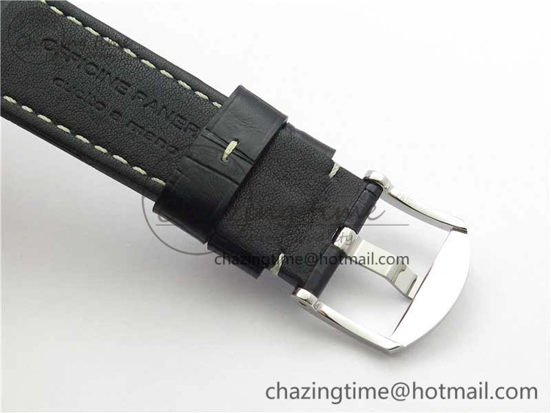 Upgraded PAM572 Q Radiomir 1940 V9F 1:1 Best Edition Black Dial on Black Leather Strap P.4000 Super Clone 8419