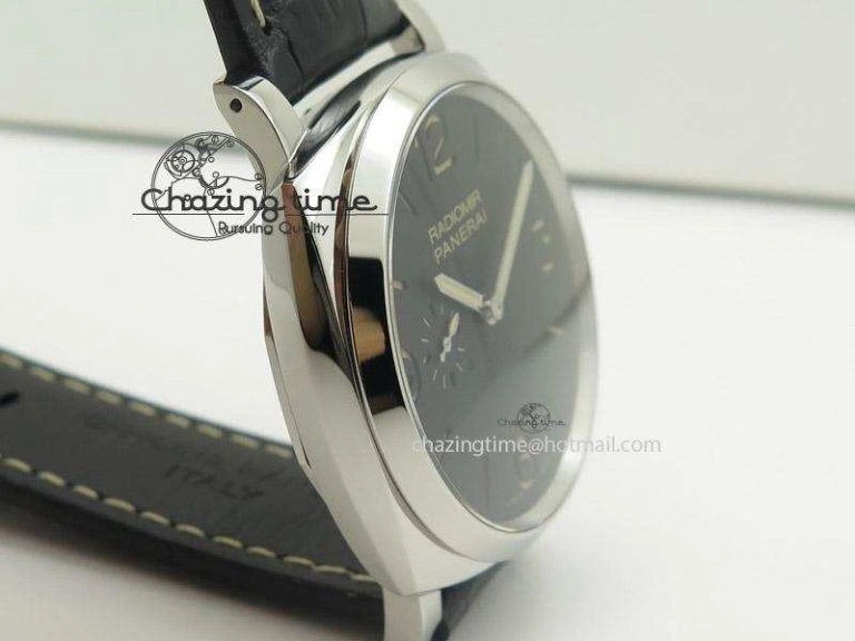 ZipUp PAM572 Q V6F Black Dial On Black Leather Strap P 8553
