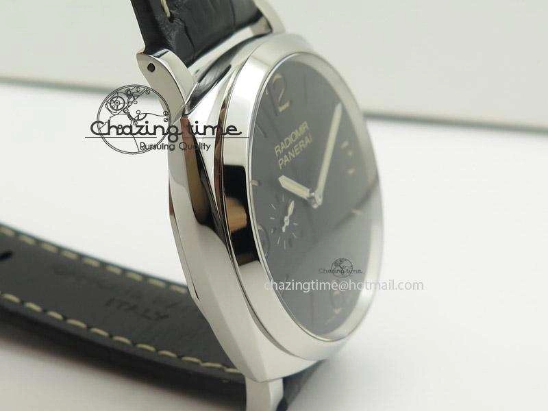 ZipUp PAM572 Q V6F Black Dial On Black Leather Strap P 8553