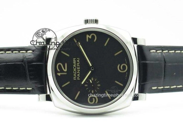 ZipUp PAM572 Q V6F Black Dial On Black Leather Strap P 8553