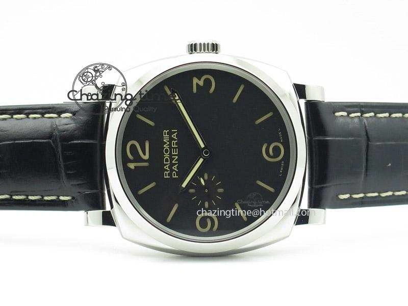 ZipUp PAM572 Q V6F Black Dial On Black Leather Strap P 8553