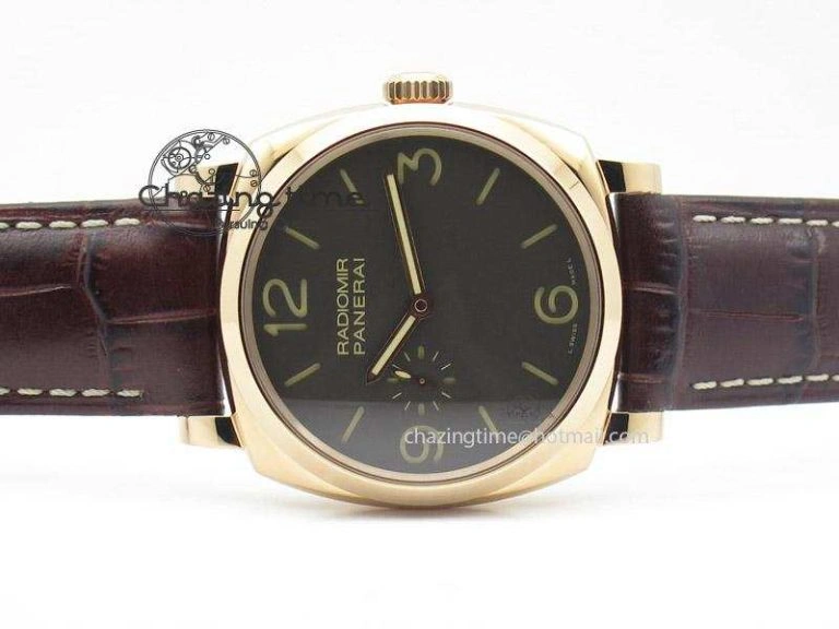 Premium PAM573 Q V6F Brown Dial on Brown Leather Strap P 8552