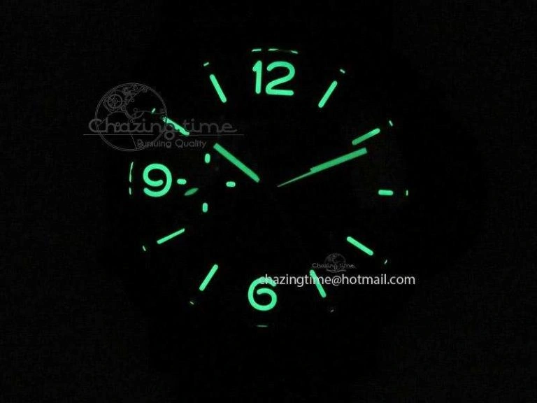 PAM580 Q Real Ceramic V6F Best Edition Black Dial On Brown Asso Strap P. Durable 8527