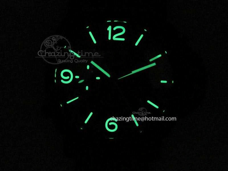 PAM580 Q Real Ceramic V6F Best Edition Black Dial On Brown Asso Strap P. Durable 8527