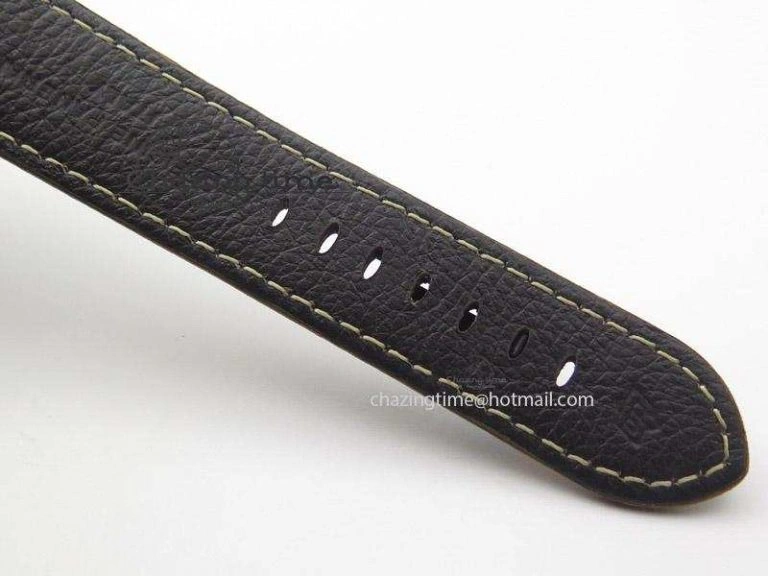 PAM580 Q Real Ceramic V6F Best Edition Black Dial On Brown Asso Strap P. Durable 8527