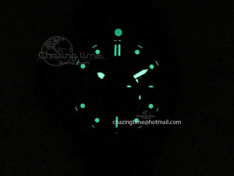 HighQuality PAM607 Q V6F Best Edition Real Ceramic on Black Leather Strap P 8572