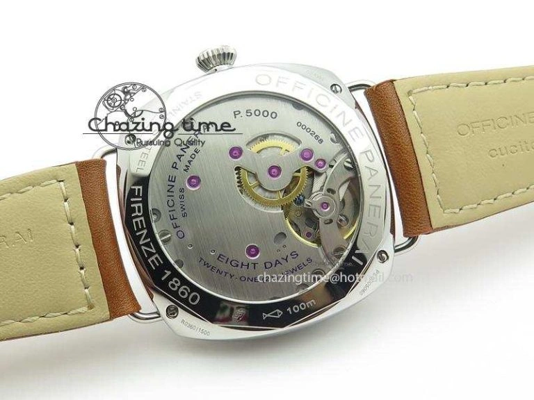 DailyWear PAM609 R Radiomir V6F 1:1 Best Edition On Brown Leather Strap P 8524