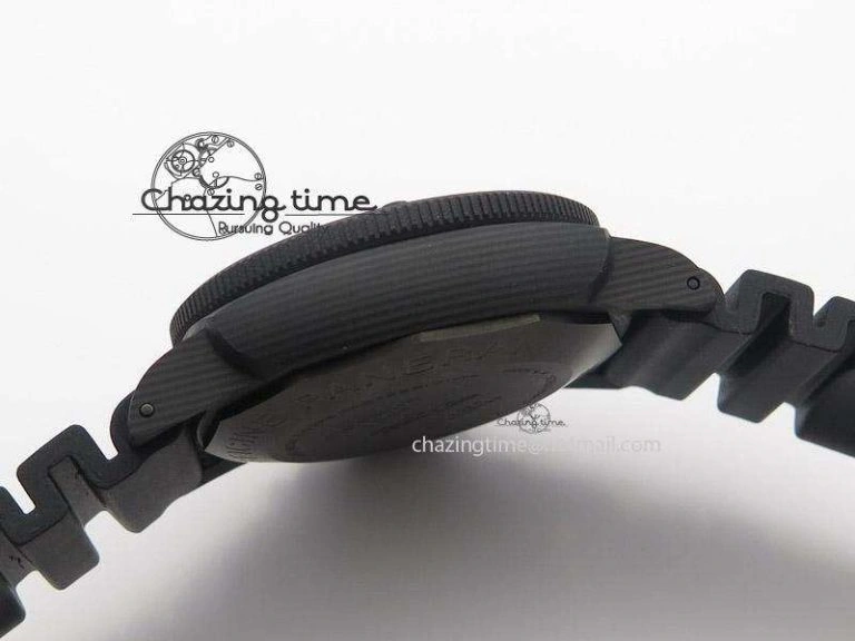 PAM616 Carbotech JF Best Edition On Blue Logo Black Rubber Strap P9000 Clone Sleek 8539