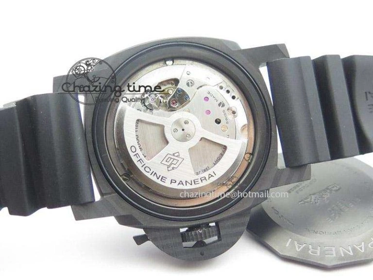 PAM616 Carbotech JF Best Edition On Blue Logo Black Rubber Strap P9000 Clone Sleek 8539