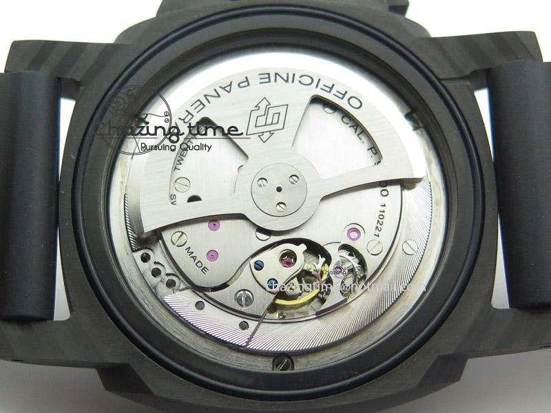 PAM616 Carbotech JF Best Edition On Blue Logo Black Rubber Strap P9000 Clone Sleek 8539