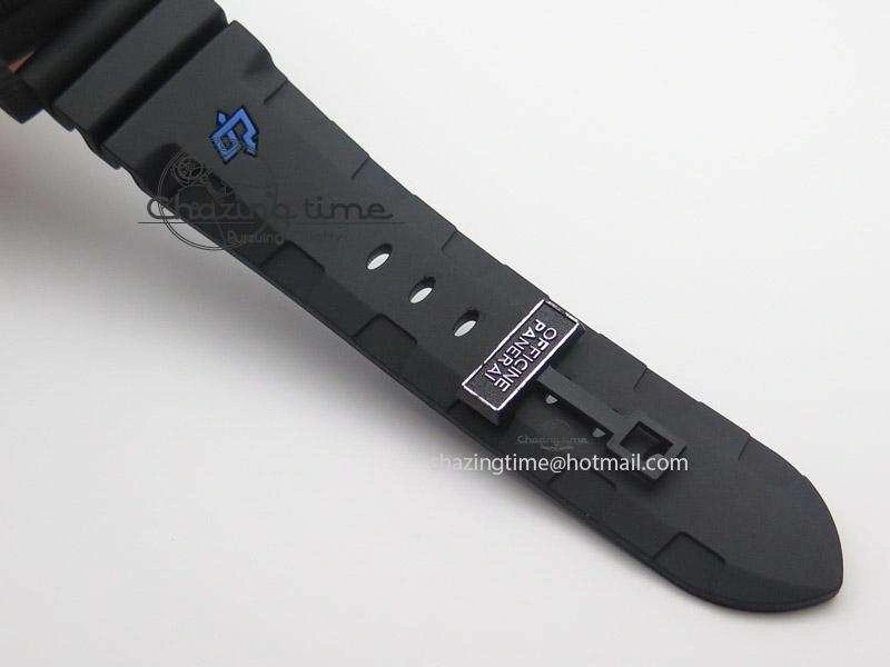 PAM616 Carbotech JF Best Edition On Blue Logo Black Rubber Strap P9000 Clone Sleek 8539