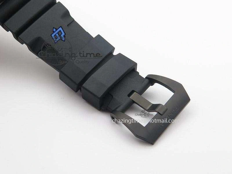 PAM616 Carbotech JF Best Edition On Blue Logo Black Rubber Strap P9000 Clone Sleek 8539