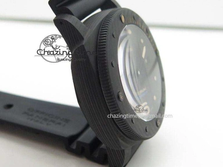 PAM616 Carbotech V6F Best Edition on Blue Logo Black Rubber Strap P Comfortable 8576