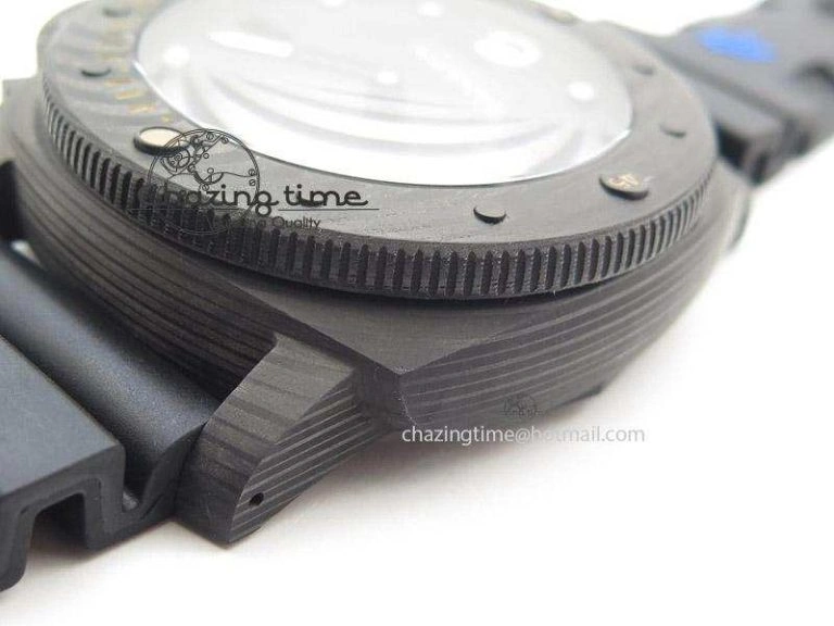 PAM616 Carbotech V6F Best Edition on Blue Logo Black Rubber Strap P Comfortable 8576
