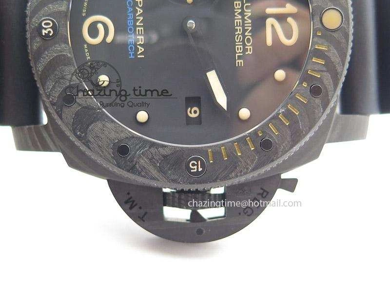 PAM616 Carbotech V6F Best Edition on Blue Logo Black Rubber Strap P Comfortable 8576