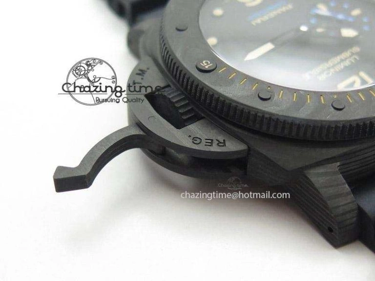 PAM616 Carbotech V6F Best Edition on Blue Logo Black Rubber Strap P Comfortable 8576