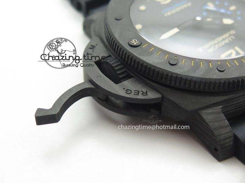 PAM616 Carbotech V6F Best Edition on Blue Logo Black Rubber Strap P Comfortable 8576