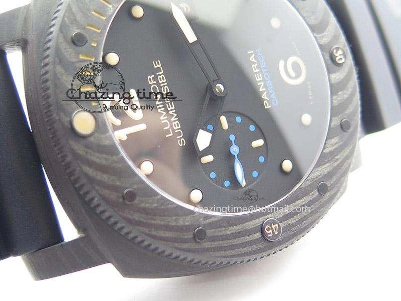 PAM616 Carbotech V6F Best Edition on Blue Logo Black Rubber Strap P Comfortable 8576