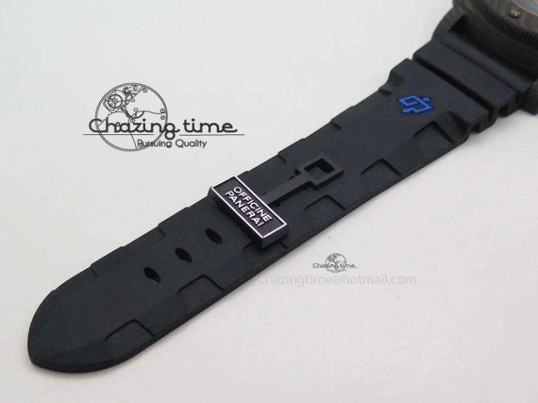 PAM616 Carbotech V6F Best Edition on Blue Logo Black Rubber Strap P Comfortable 8576