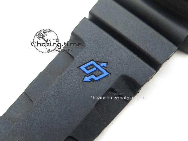 PAM616 Carbotech V6F Best Edition on Blue Logo Black Rubber Strap P Comfortable 8576
