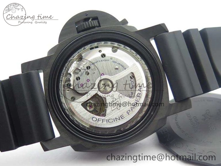 PAM616 Carbotech VSF Best Edition On Blue Logo Black Rubber Strap P.9000 Super Clone V3 (Free Leather Strap) WeatherProof 8435