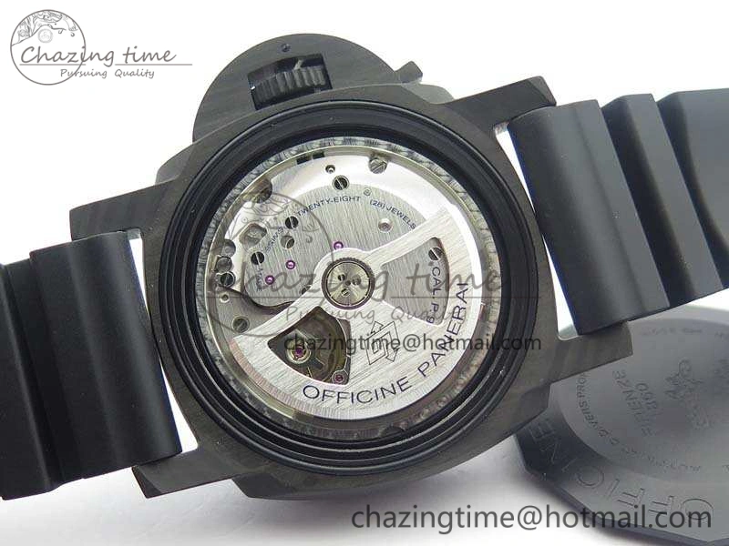 PAM616 Carbotech VSF Best Edition On Blue Logo Black Rubber Strap P.9000 Super Clone V3 (Free Leather Strap) WeatherProof 8435